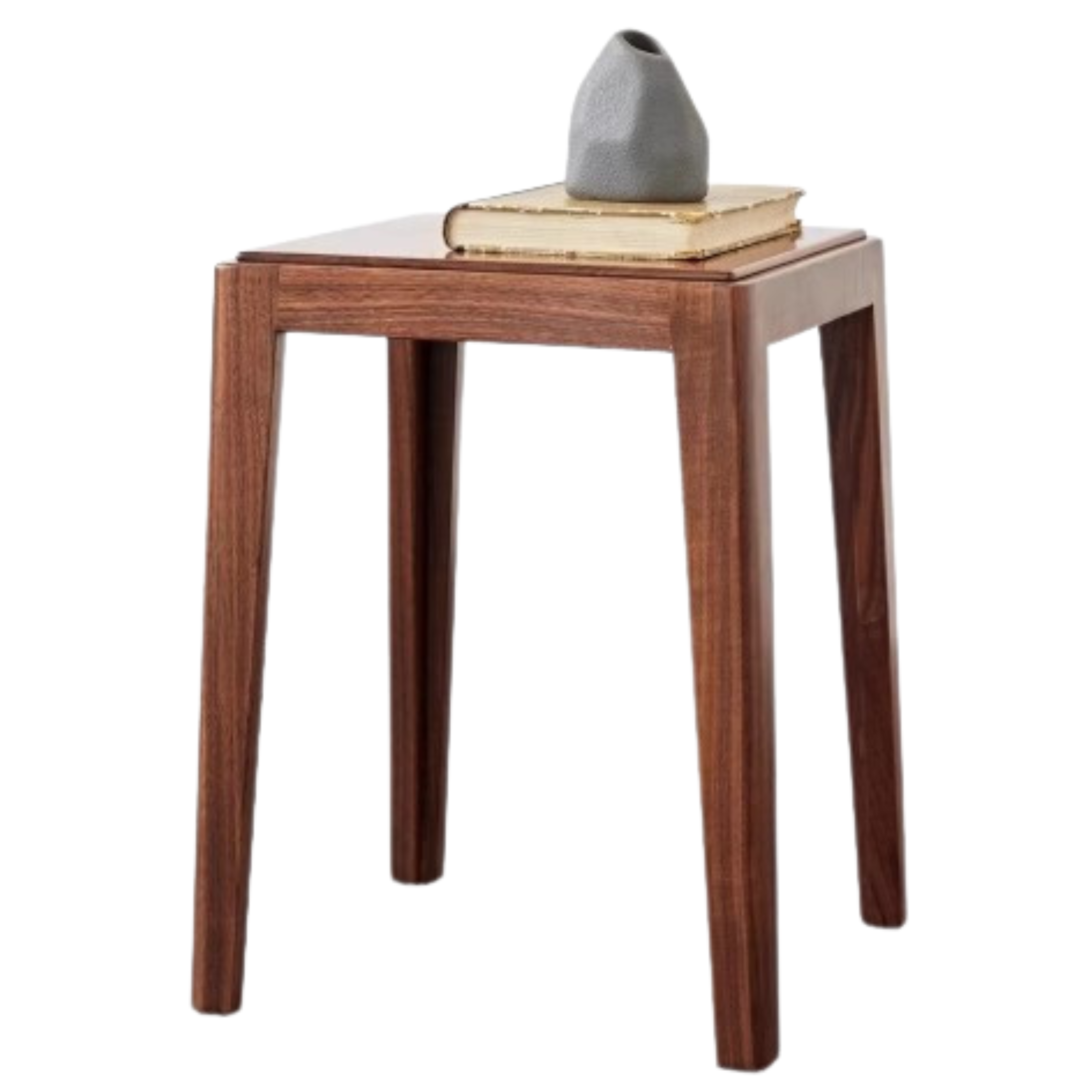 Premium Black Walnut Solid Wood Folding Stool - Modern Handcrafted Bar Stool for Kitchen Island, Dining Room & Home Decor | Space-Saving Design for Small Spaces