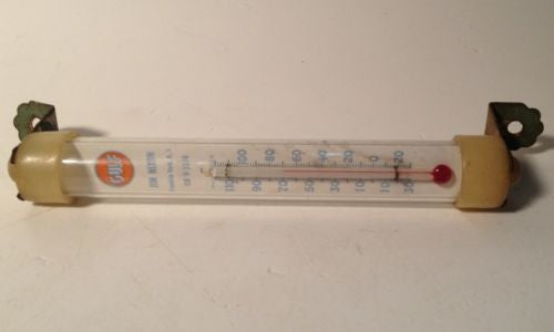 Gulf Oil Wall Mount Thermometer with Hooks - Accurate Temperature Gauge for Garage, Workshop, and Outdoor Use