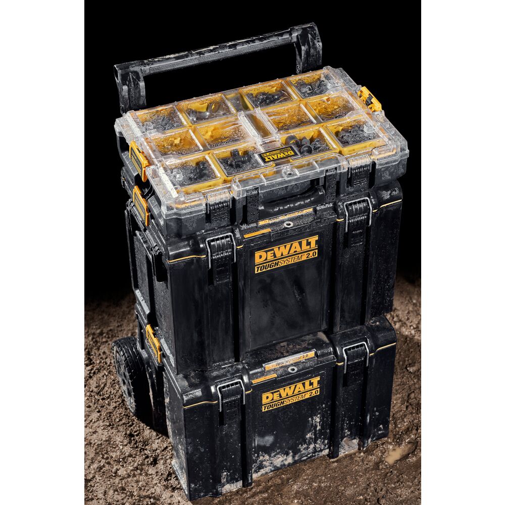 DeWALT DWST08040 ToughSystem 2.0 Full Size Tool Organizer with IP65 Waterproof Rating - Perfect for Construction Sites, Workshops & Outdoor Job Storage