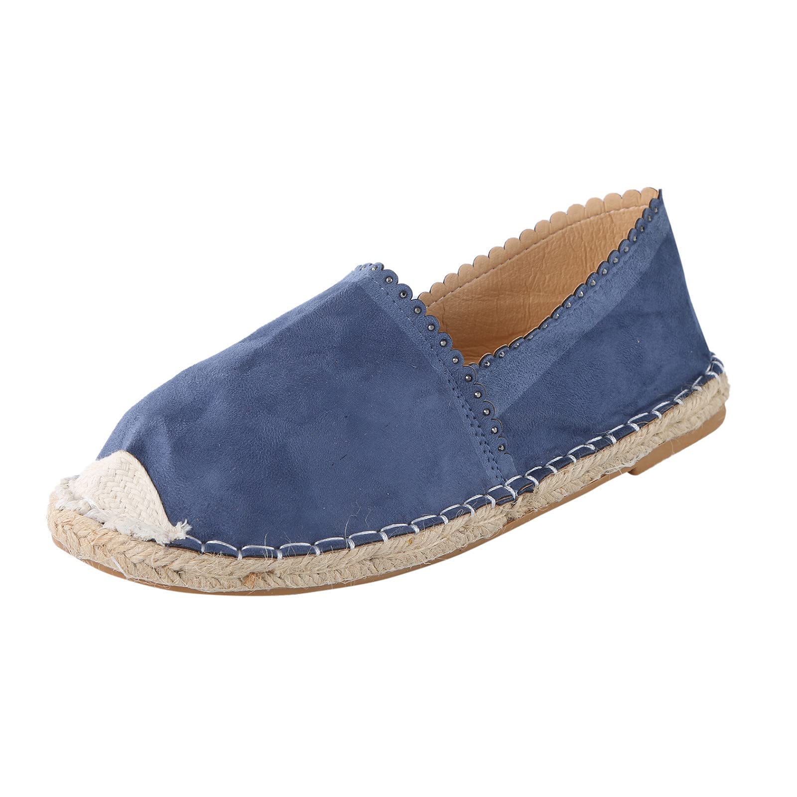 **Women's Casual Sneakers - Breathable Linen Work Shoes for Women - Comfortable Flat Bottom Shoes for Walking, Office & Everyday Wear**