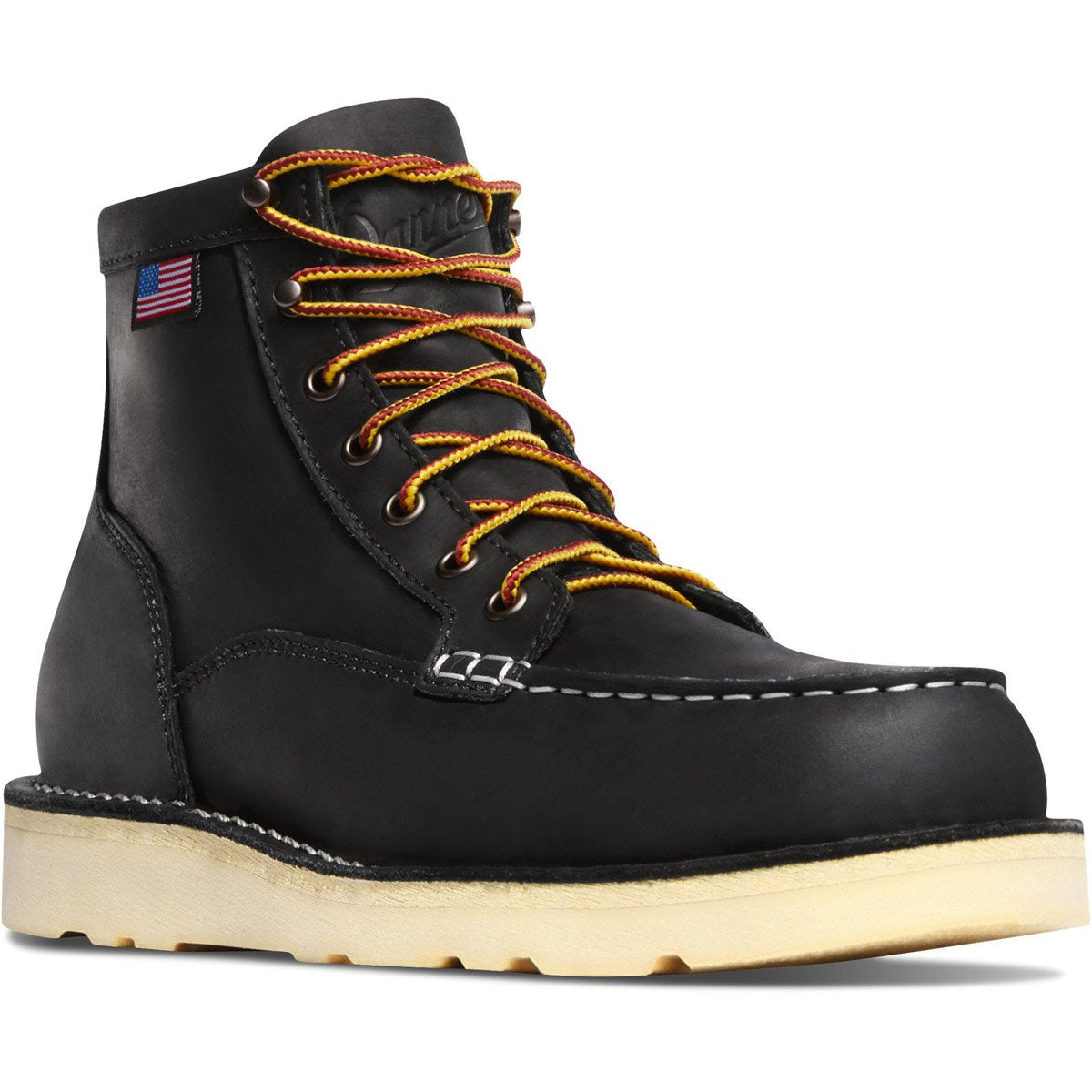 Men's Bull Run Moc Toe Work Boots - Comfortable Leather Steel Toe Shoes for Construction & Outdoor Work - Durable Slip-Resistant Safety Boots for Men