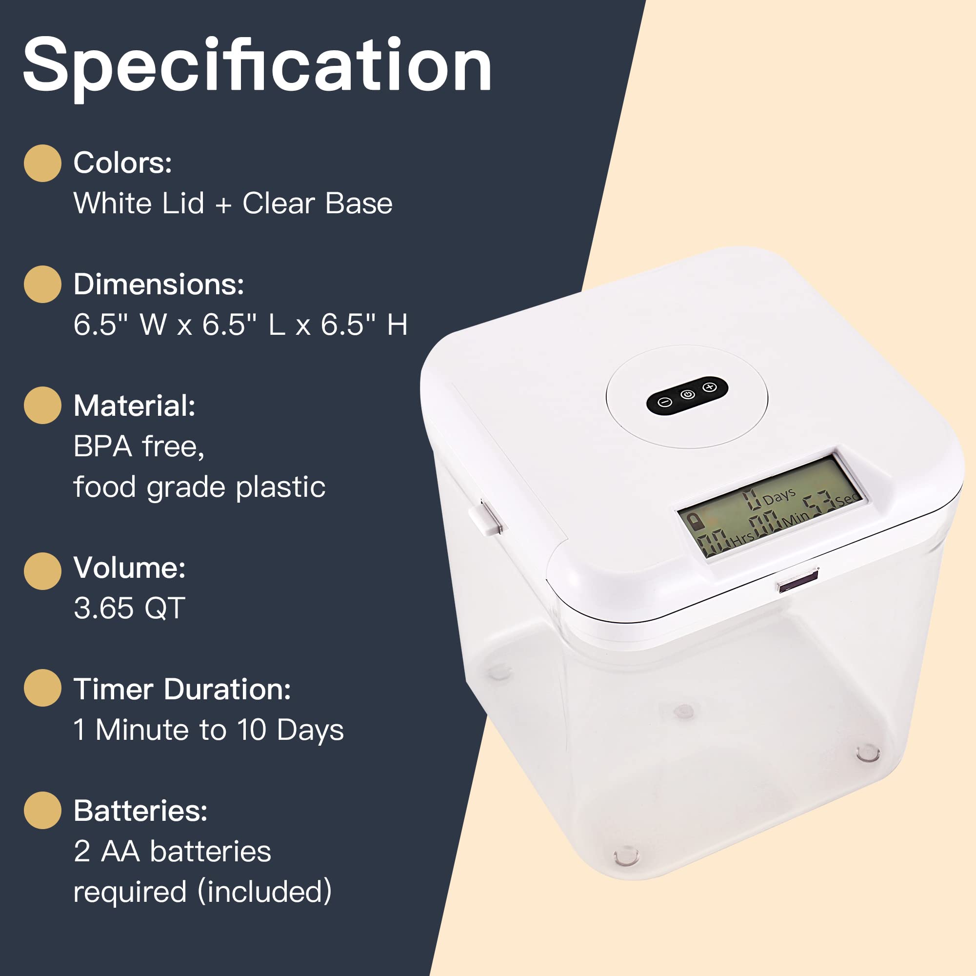 Time Lock Box with Timer - Secure Phone Lock Box for Cell Phones, Snacks & Valuables | Portable Time Locking Container for Kids, Students & Adults | Perfect for Focus, Dieting & Productivity