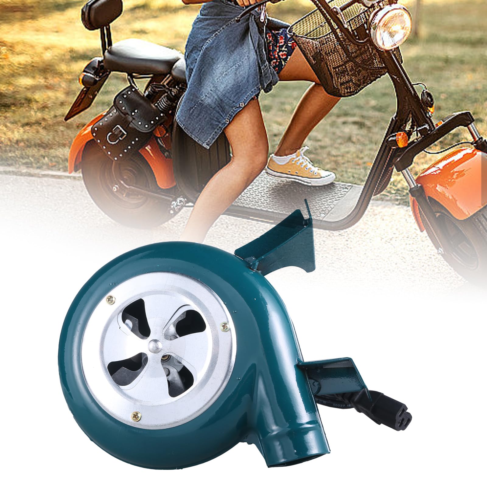 BLULILY 60V 40W Handheld Electric Blower for Bicycle, BBQ, Camping & Outdoor Activities - Portable Fan for Grilling, Picnics, Vehicle Cooling and More