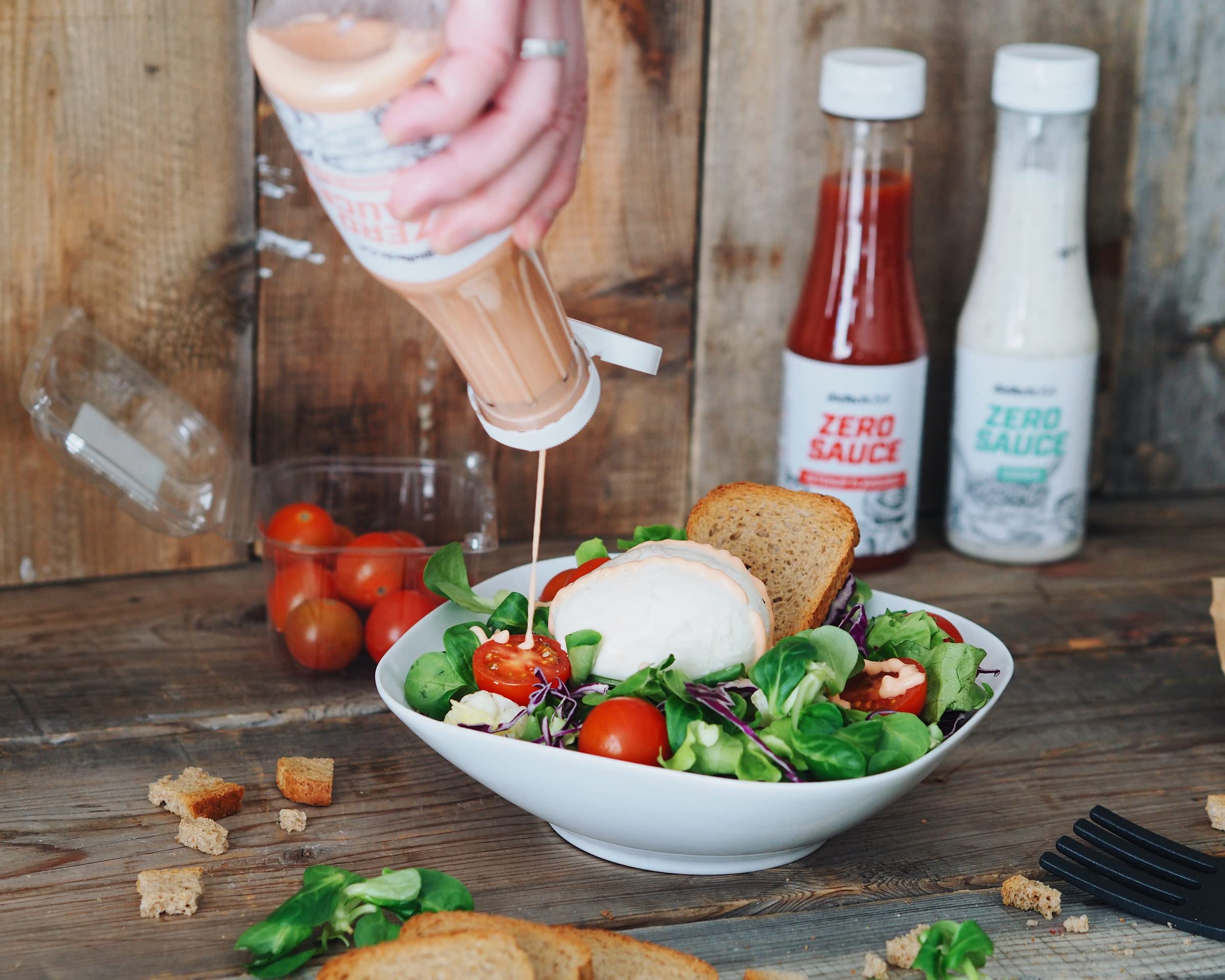 BioTechUSA Zero Sauce - Sugar-Free & Fat-Free Island Dressing with Sweeteners, 350ml | Keto & Vegan Friendly Salad Dressing for Healthy Eating & Weight Loss