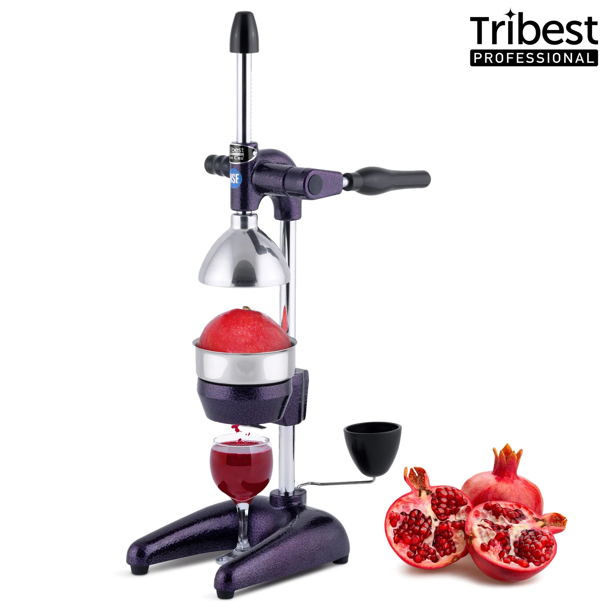 Refurbished XL Manual Juice Press for Pomegranate, Citrus & More - Cold Press Juicer for Healthy Drinks, Cocktails & Homemade Extracts