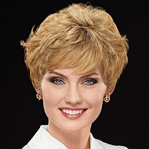 Paula Young Sheer Abby 100% Hand-Tied WhisperLite Wig - Premium Short Layered Human Hair Wig in Blonde, Silver, Brown & Red | Natural Look for Daily Wear, Parties & Special Occasions
