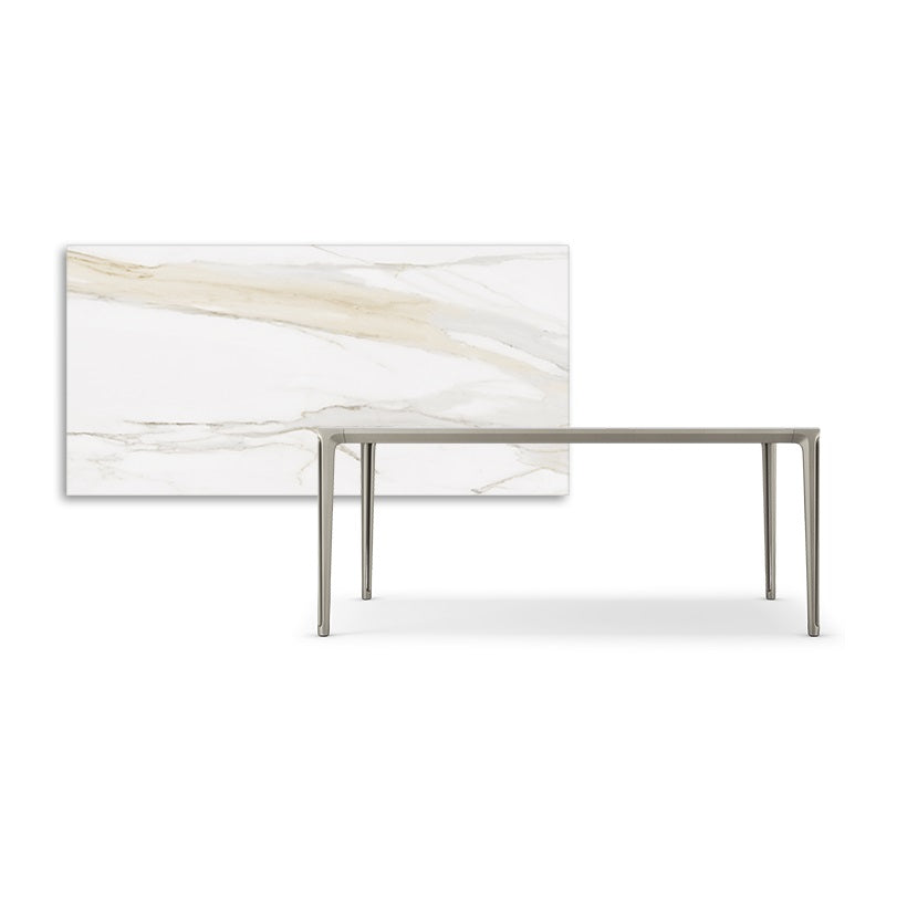 BOULEVARD Ceramic Table - Elegant Dining Table for Kitchen, Dining Room & Outdoor Patio - Perfect for Family Gatherings & Dinner Parties
