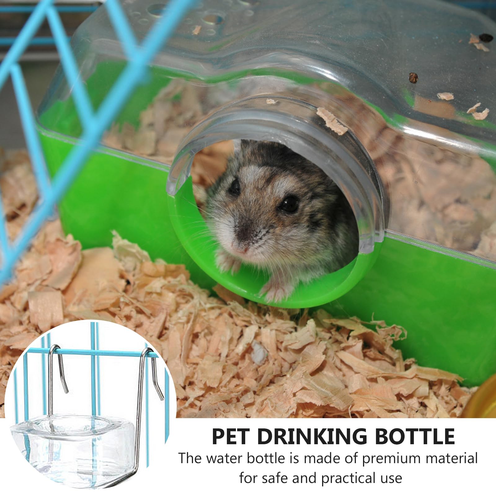 Mipcase 6 Pack No Drip Hanging Water Bottle for Hamsters, Guinea Pigs, Rabbits & Small Animals - Leak Proof Pet Water Dispenser for Cages & Habitats