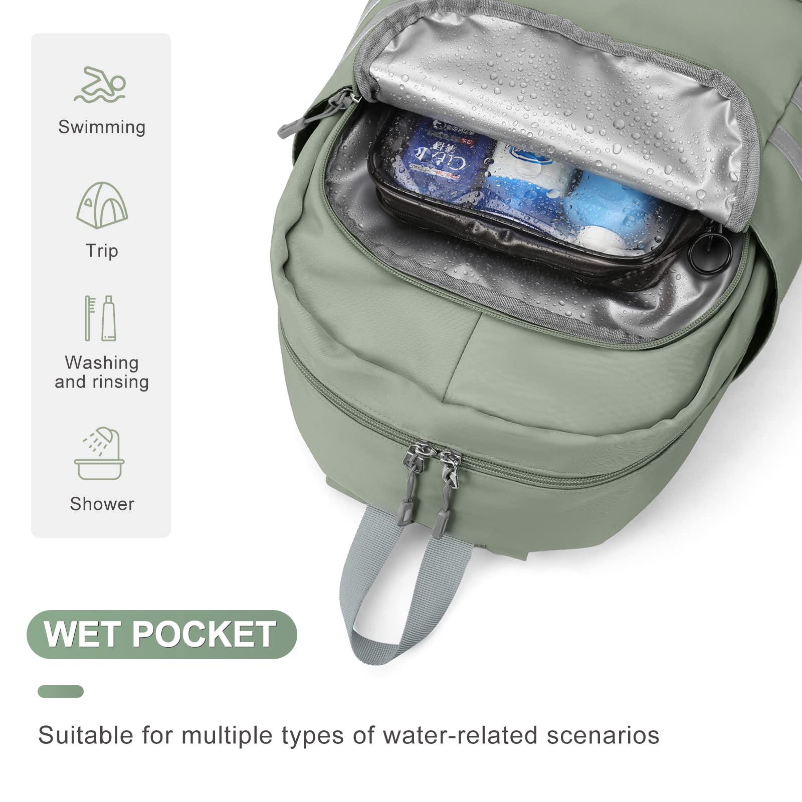Coofay Waterproof Gym Backpack for Women - Lightweight Sports Backpack with Shoe Compartment & Laptop Sleeve - Perfect for Workout, Travel, Yoga & Daily Commute