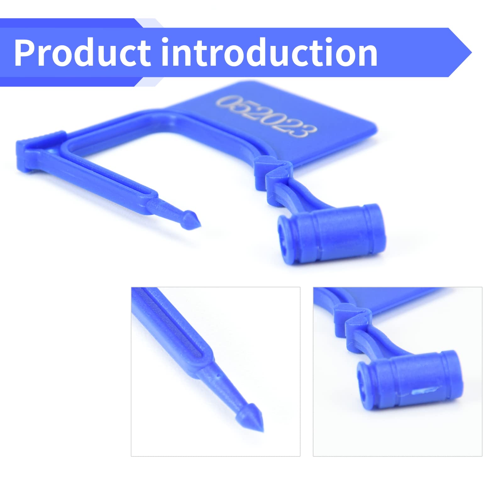 1000 PCS Blue Tamper Proof Plastic Security Padlock Seals - Numbered Disposable Safety Locks for Luggage, Medical Supplies & Clothing | Ideal for Hospitals, Warehouses & Travel Security