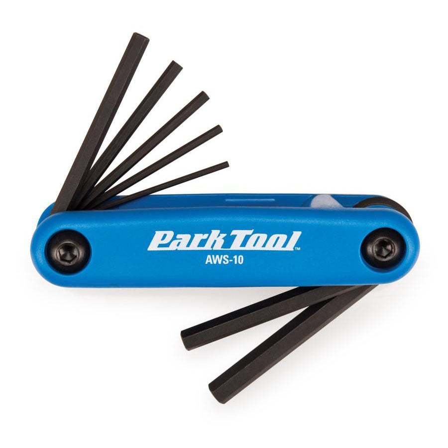 Park Tool AWS-10 Folding Hex Wrench Set - 9-Piece Metric Bike Repair Kit for Cycling Maintenance & Home Use