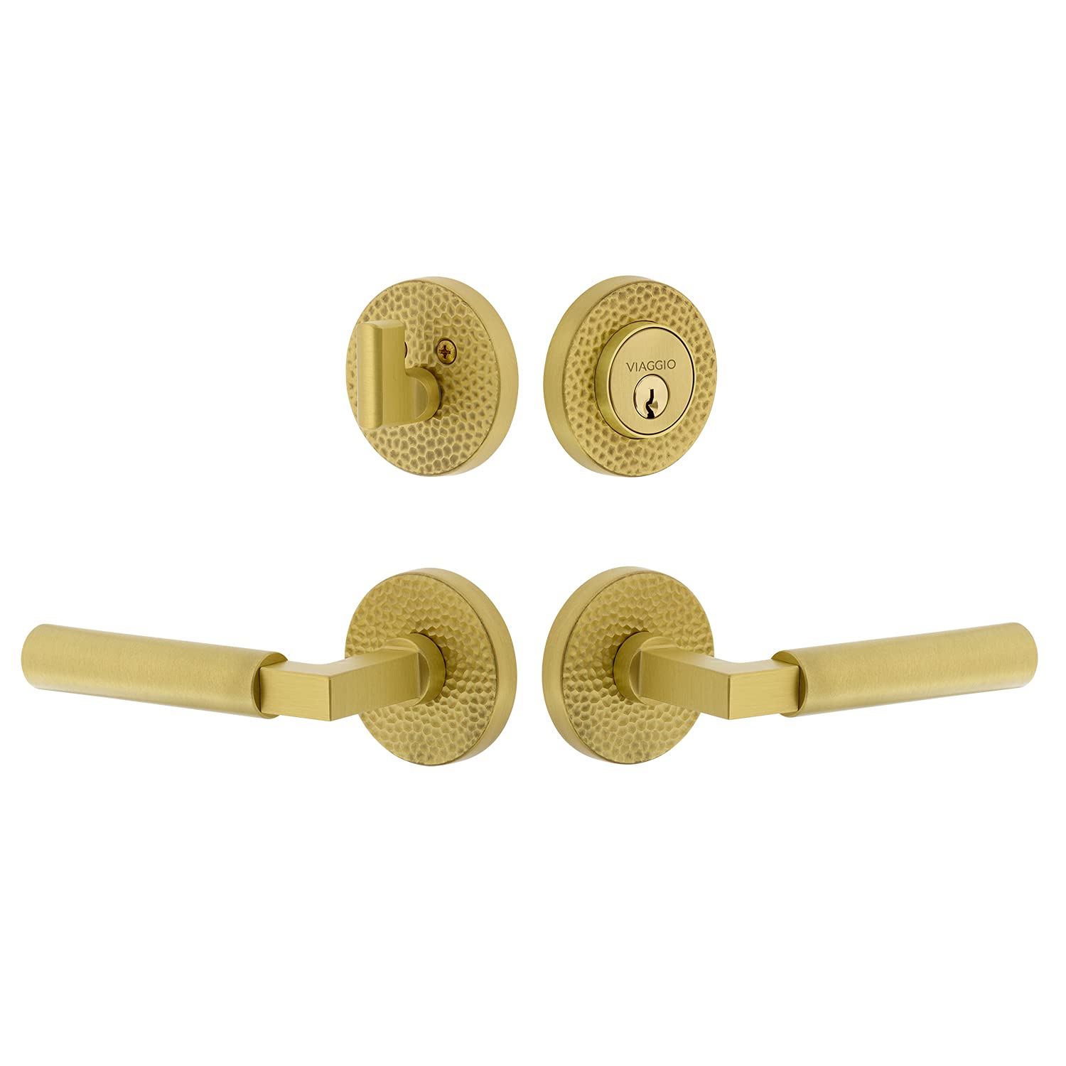 Viaggio Circolo Hammered Rosette Backset: 2-3/4