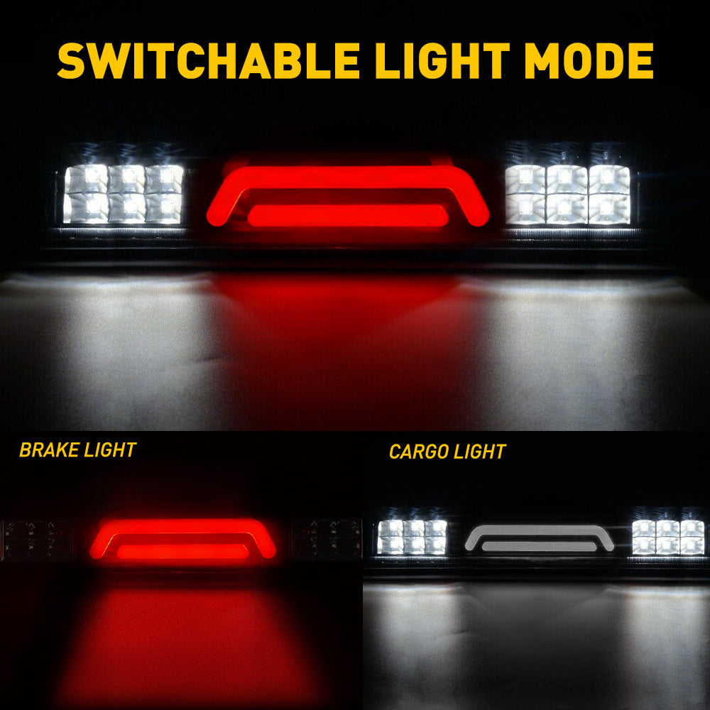 Smoked Shell Lens LED Third Brake Light - Compatible with Ford F150 Lobo (2004-2008), Explorer (2007-2010) & Lincoln (2006-2008) - Cargo & Brake Light Replacement - Enhances Visibility & Safety for Night Driving & Towing
