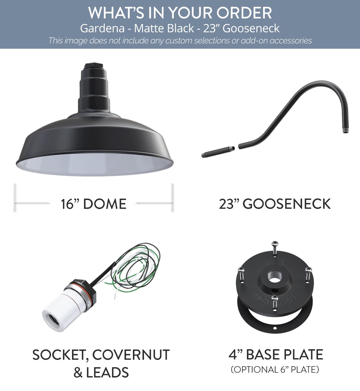 Steel Lighting Co. Gardena Barn Light - 16