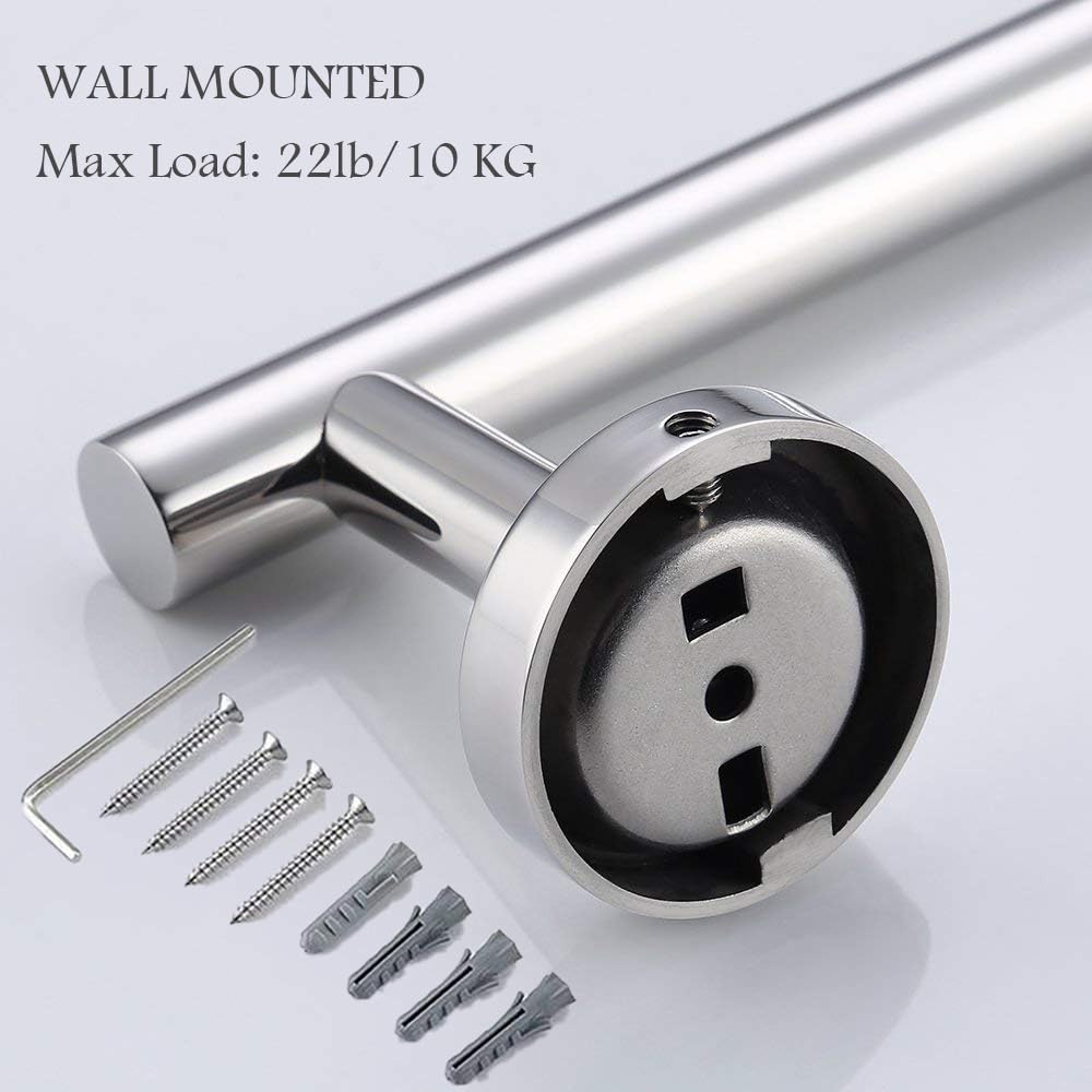 SEIDO 36 Inch Chrome Towel Holder - 304 Stainless Steel Bathroom Towel Bar with Polished Finish - Perfect for Bathrooms, Kitchens, and Laundry Rooms - Durable & Rust-Resistant Towel Rack for Home & Commercial Use