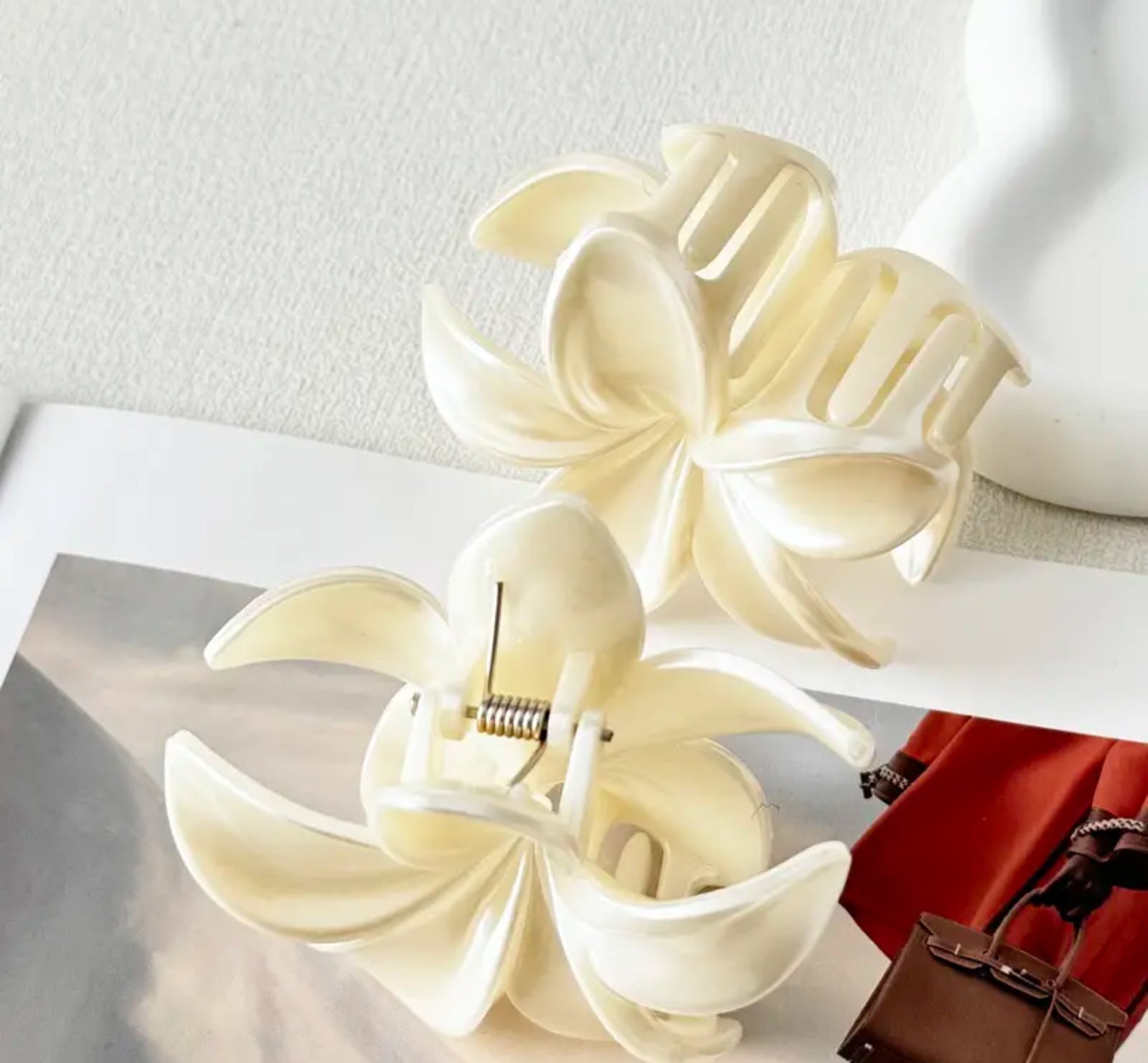 Exotic Frangipani Flower Hair Clip - Elegant and Stylish Hair Accessory for Women, Perfect for Weddings, Parties, and Everyday Wear