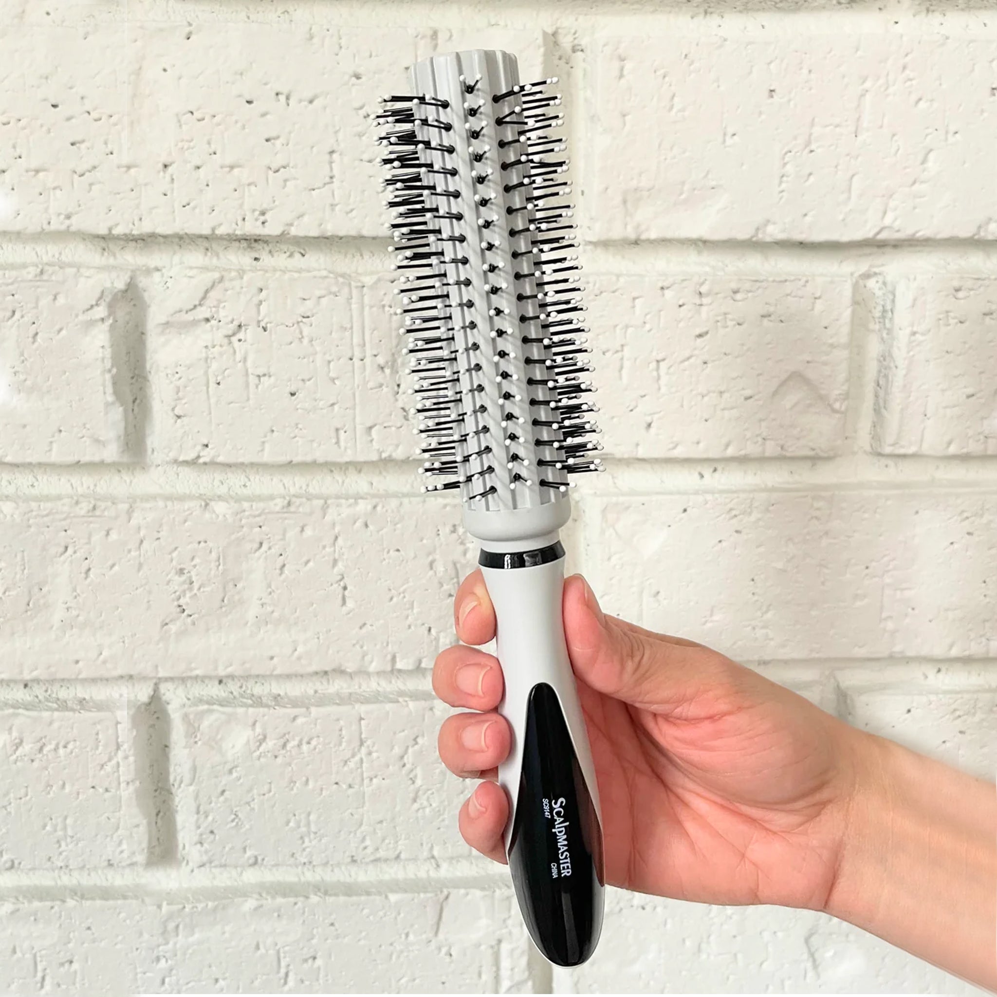 Scalpmaster 7-Piece Ceramic Thermal Rounded Paddle Brush Set for Curly Hair - Professional Styling Tools for Salon & Home Use