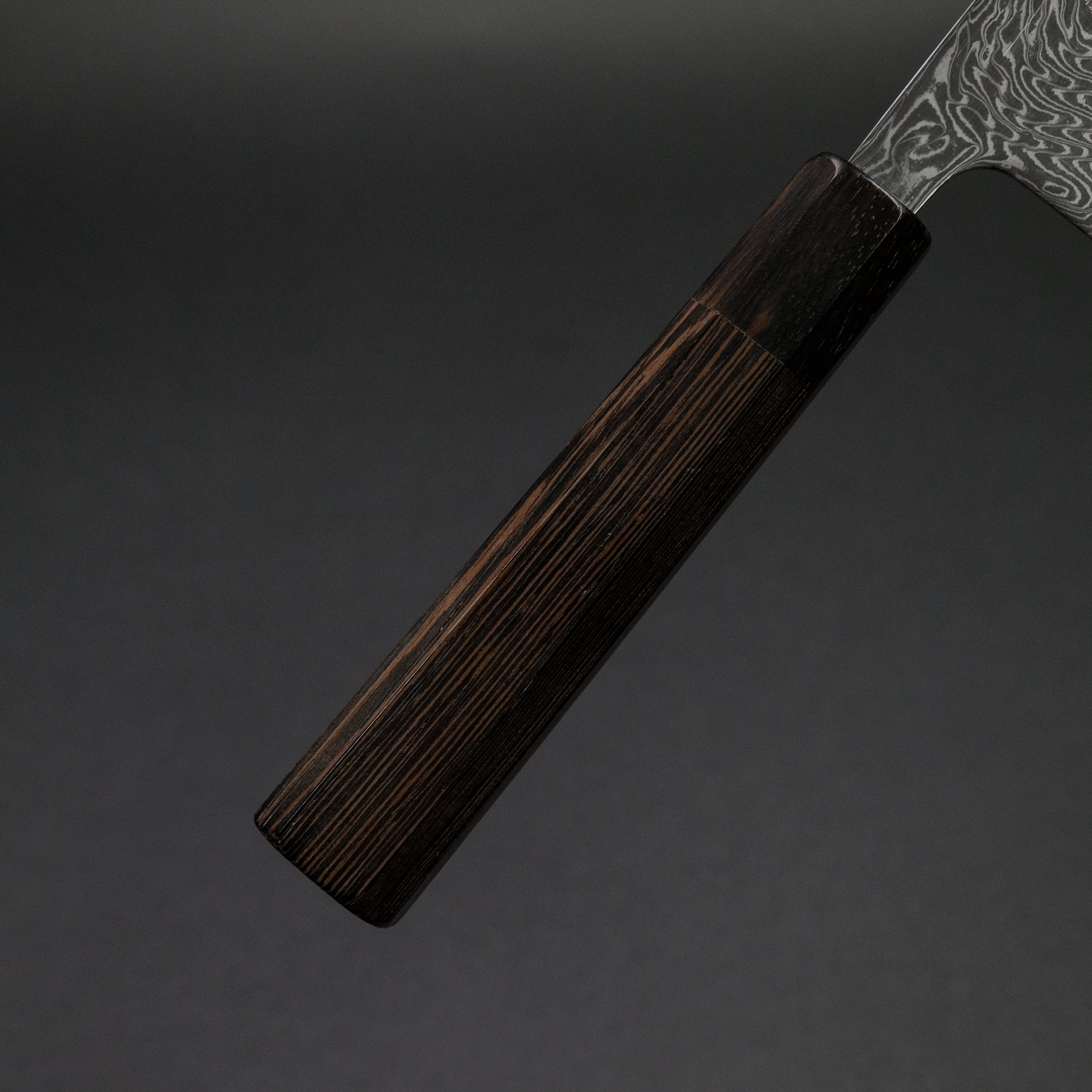 Hitohira Futana Nickel Damascus Santoku Knife 170mm - Japanese Chef Knife with Tagayasan Wood Handle - Perfect for Slicing, Dicing, and Chopping Vegetables, Meat, and Fish
