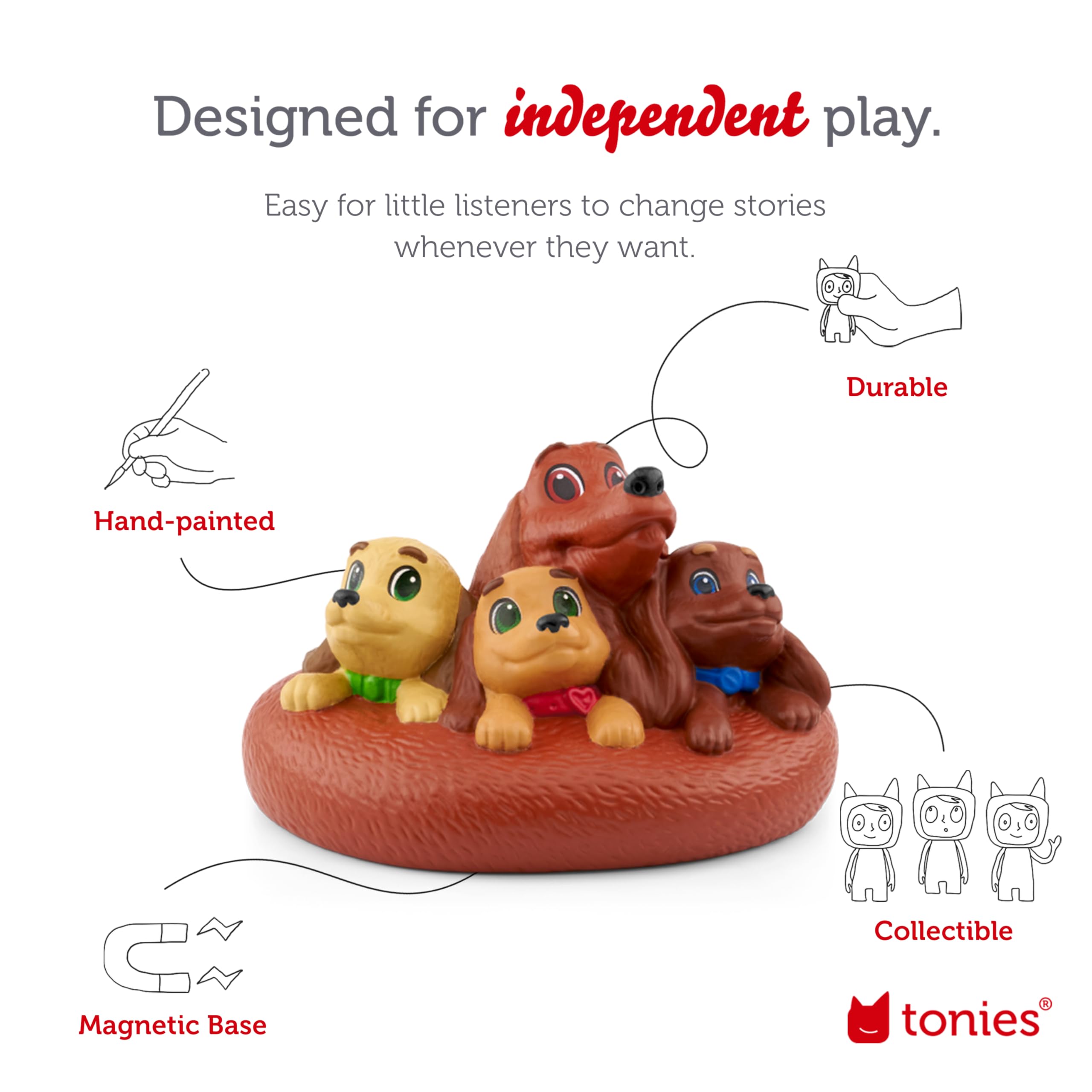 Tonies Pretzel and The Puppies Interactive Audio Playtime Toy Figure - Fun Storytelling for Kids, Bedtime & Playroom Entertainment