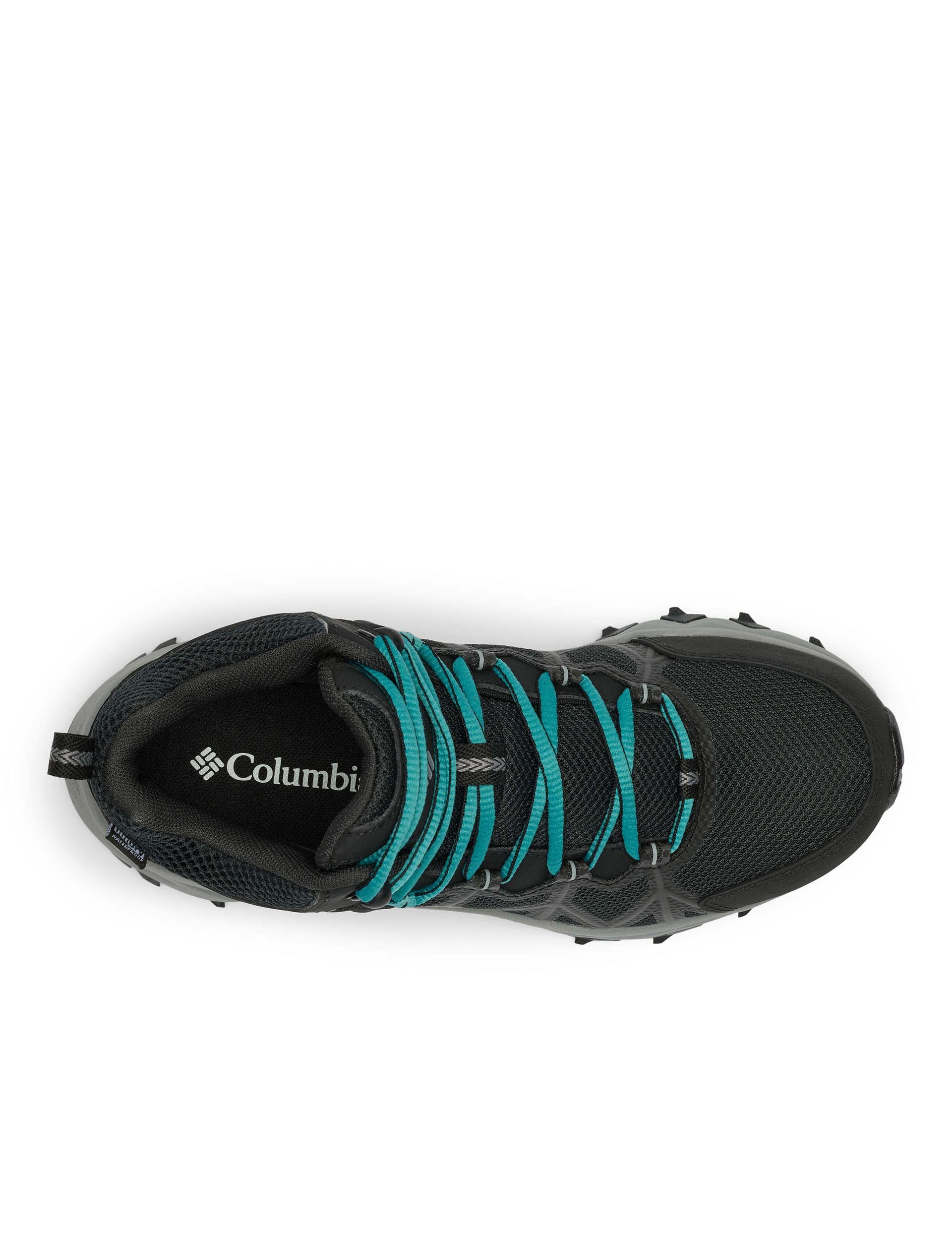 Peakfreak II Mid Outdry Waterproof Hiking Boots for Men & Women - Black/Teal - Lightweight Trail Shoes for Outdoor Adventures, Trekking & Backpacking