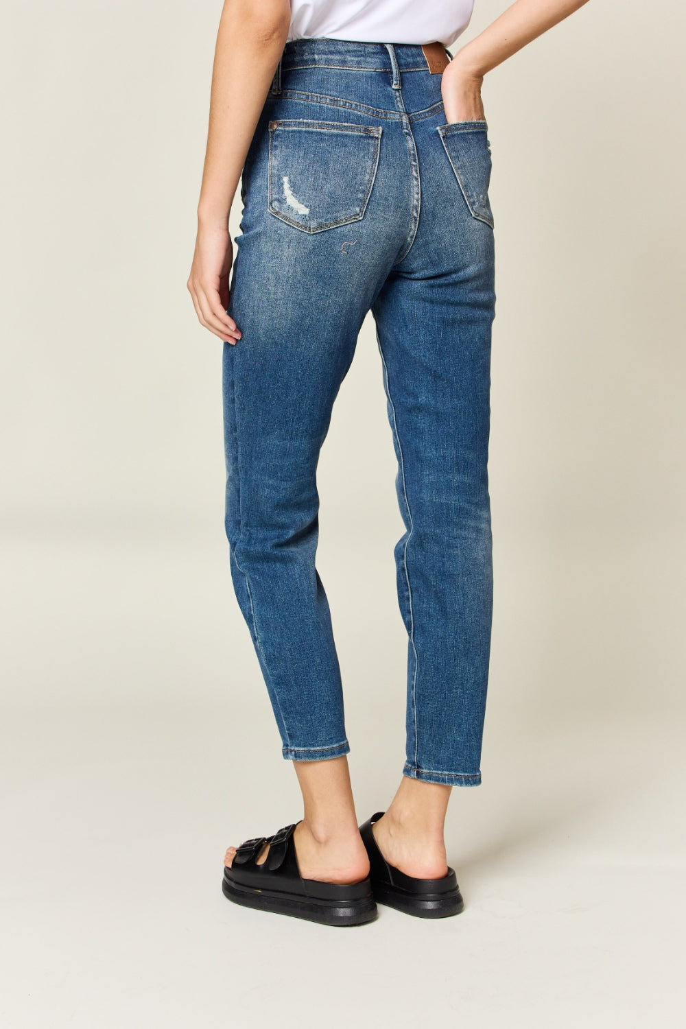 Judy Blue High Waist Tummy Control Slimming Jeans for Women - Comfortable Stretch Denim Pants for Everyday Wear & Casual Outfits