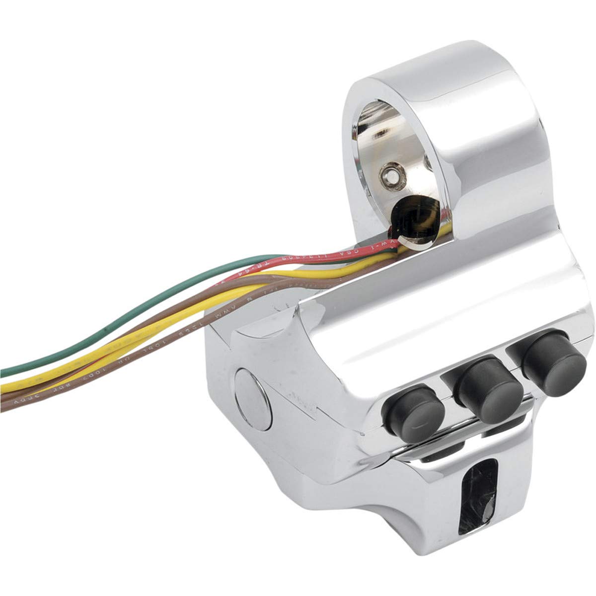 Performance Machine Contour Switch Housing - 4-Button Brake Control Chrome Plated for Harley Davidson Motorcycles | Perfect for Custom Bike Upgrades & Enhanced Riding Safety