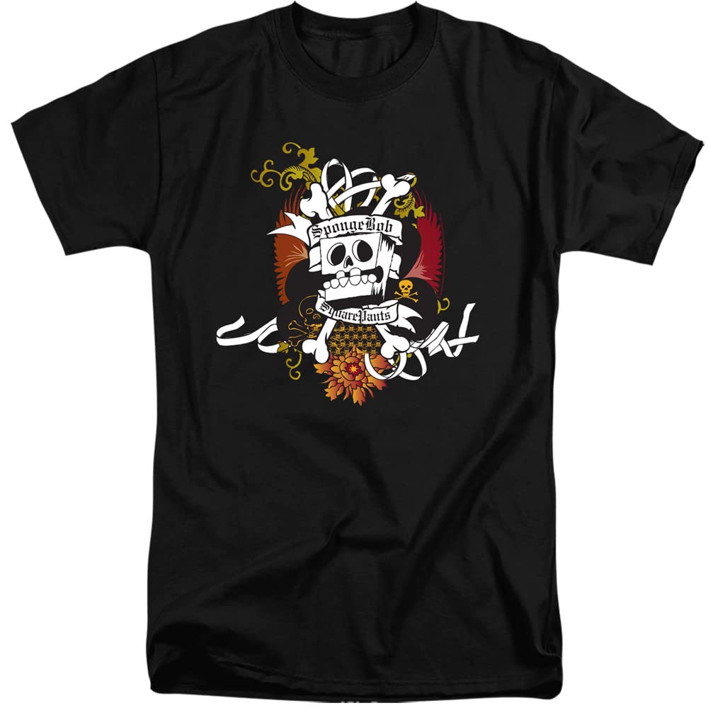 LOGOVISION Spongebob Rest in Peace Unisex Adult Tall T-Shirt - Funny Cartoon Graphic Tee for Men & Women - Perfect for Casual Wear, Cosplay, and Gift Giving