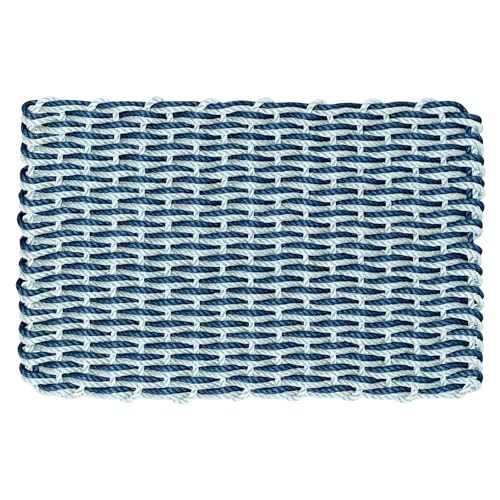 Navy and Seafoam Double Weave