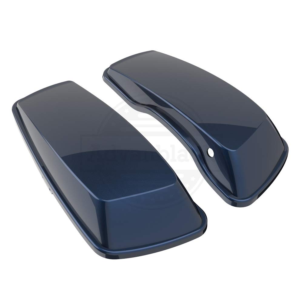 Premium Moto Onfire Saddlebag Lids for Harley Touring, Street Glide & Road Glide Special (2014-2020) - Midnight Blue | Durable Motorcycle Luggage Accessories for Long Rides & Road Trips