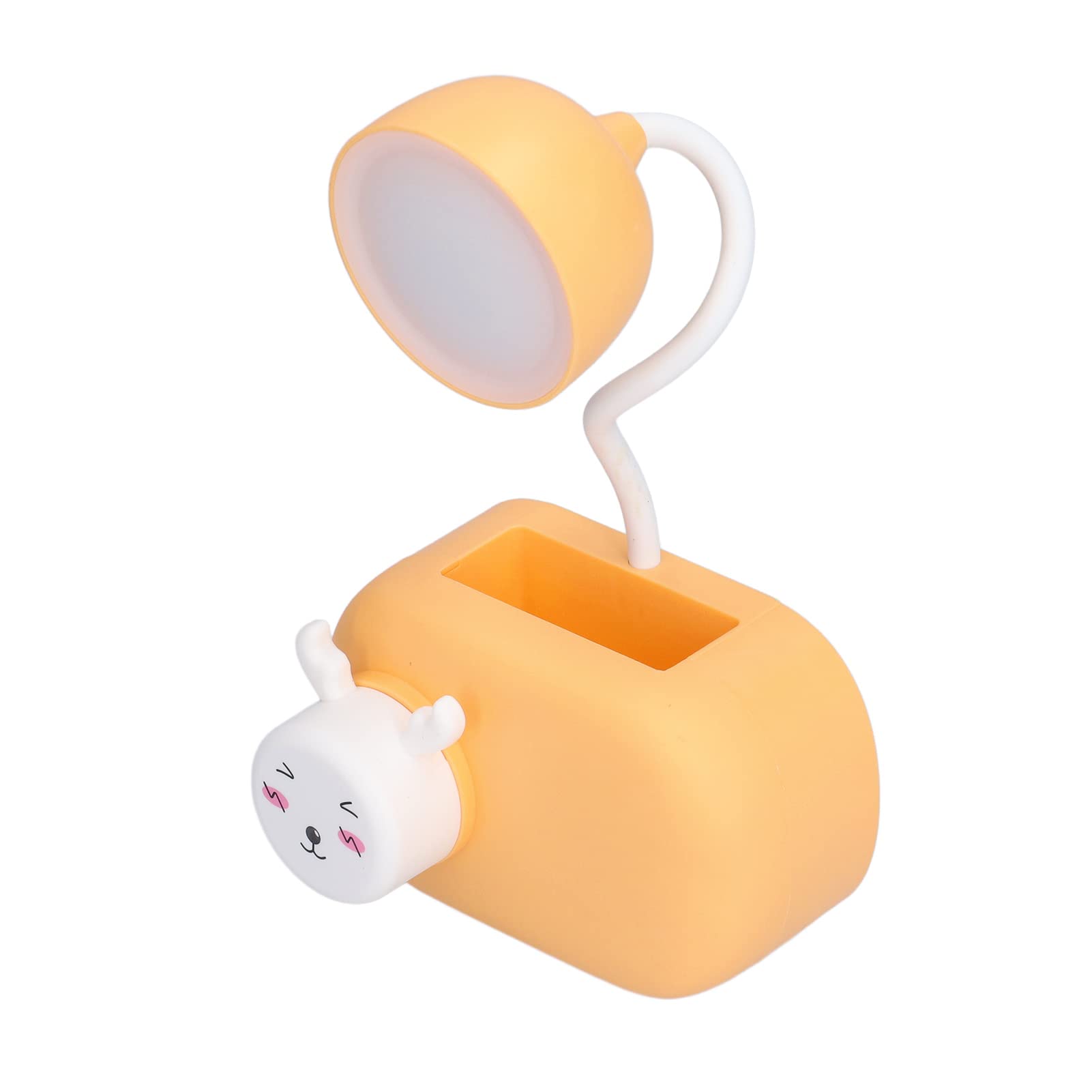 Evonecy LED Desk Lamp with Flexible Gooseneck - Eye Protection Study & Office Light for Reading, Writing, Computer Work (Orange) - Perfect for Home Office, Dorm Room & Nighttime Study Sessions
