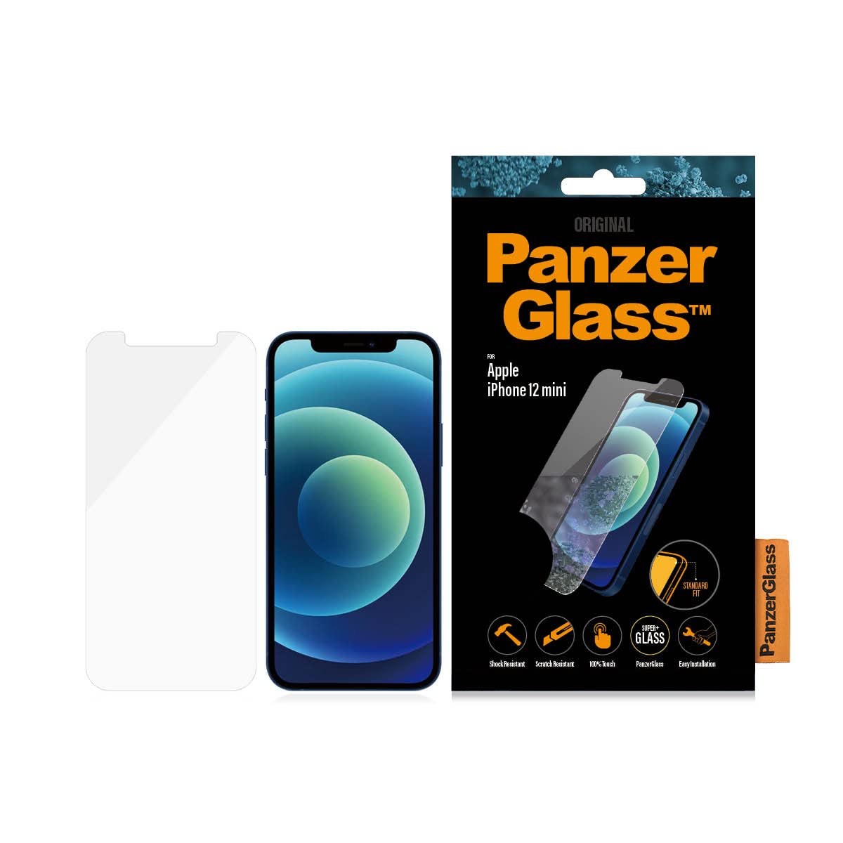 PanzerGlass™ Tempered Glass Screen Protector for Apple iPhone 12 Mini - Ultra Thin, 9H Hardness, Scratch & Shock Resistant, Bubble-Free Installation - Perfect for Daily Use, Travel & Outdoor Activities