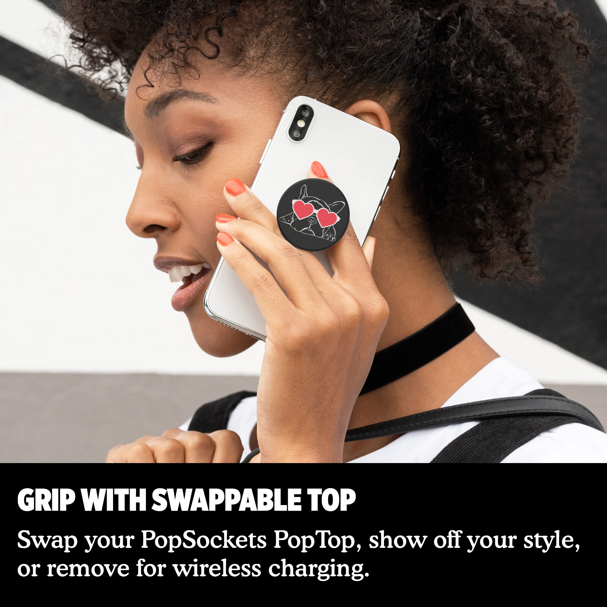 PopSockets Expanding Phone Grip with Kickstand - Sleepy Shades Design for iPhone & Android - Perfect for Hands-Free Viewing, Gaming & Selfies