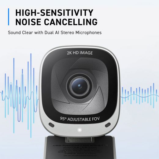 Anker PowerConf C202 1080p HD Webcam with Noise Reduction Mic - Perfect for Video Conferencing, Online Classes & Streaming