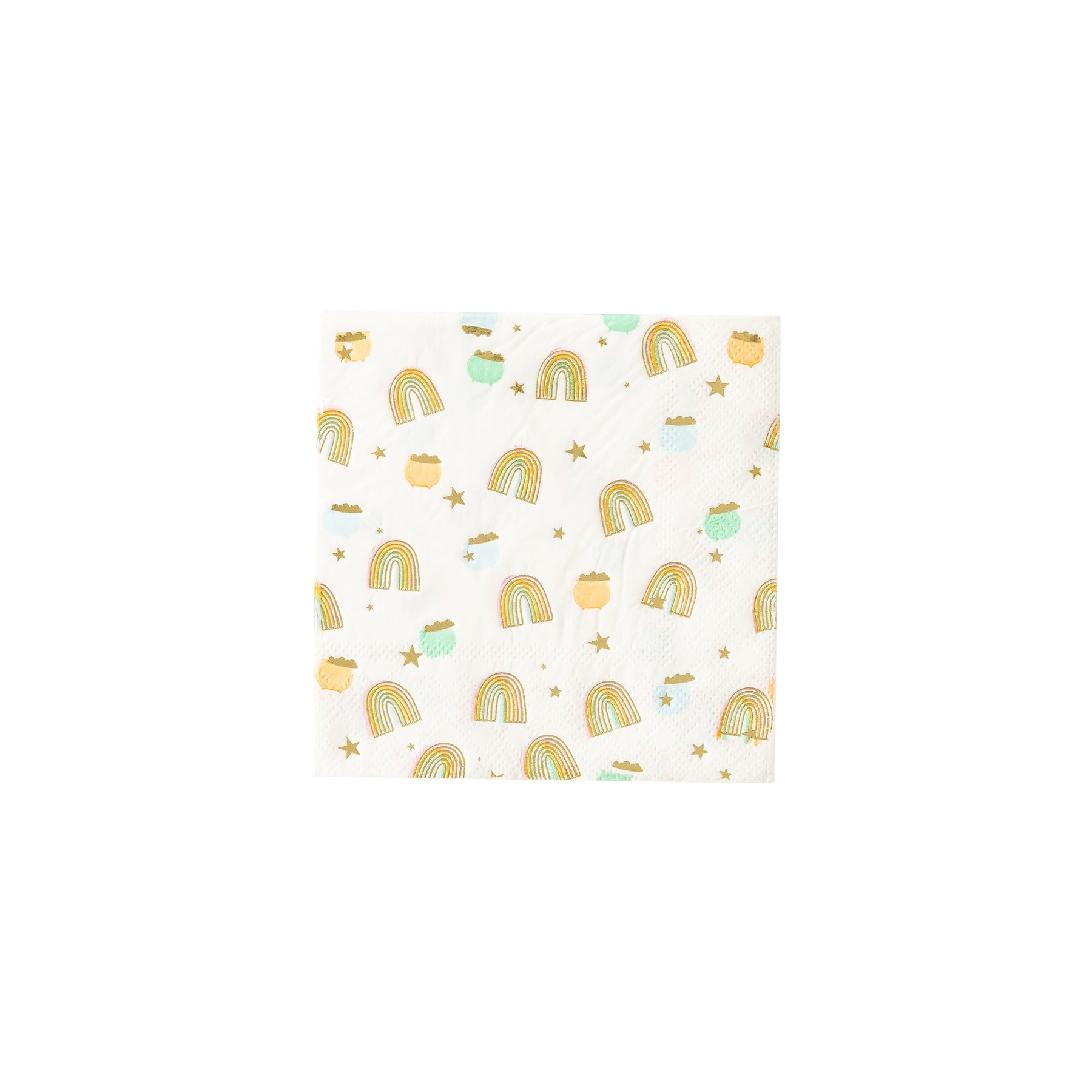Pastel Rainbow Foil Cocktail Napkins - Elegant Party Decor for Weddings, Bridal Showers & Celebrations