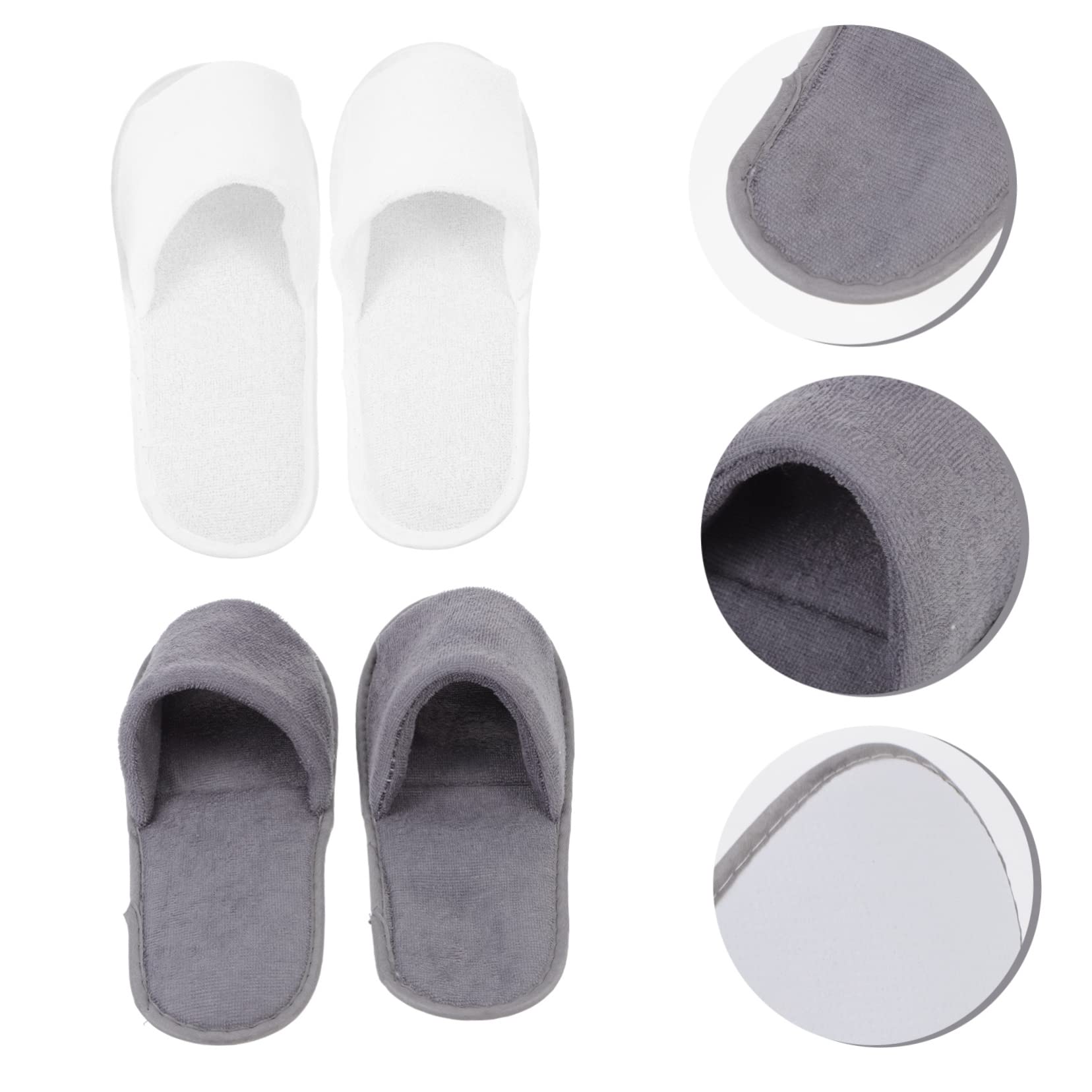 GLEAVI 2 Pairs Foldable Open Toe Slippers for Women - Soft Portable Hotel Slippers for Guests, Indoor House Slippers, Disposable Travel Slippers - Perfect for Travel, Spa, Home & Hotel Use