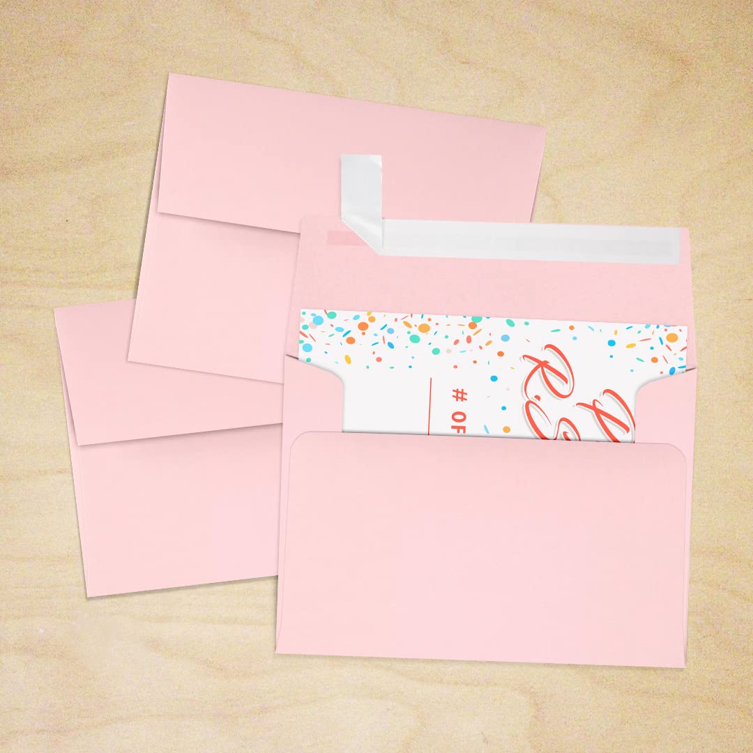 A2 Invitation Envelopes with Peel & Press Seal - 4 3/8 x 5 3/4 Inches - Candy Pink (Pack of 1000) - Perfect for Wedding Invitations, Greeting Cards, Party Favors and Business Correspondence
