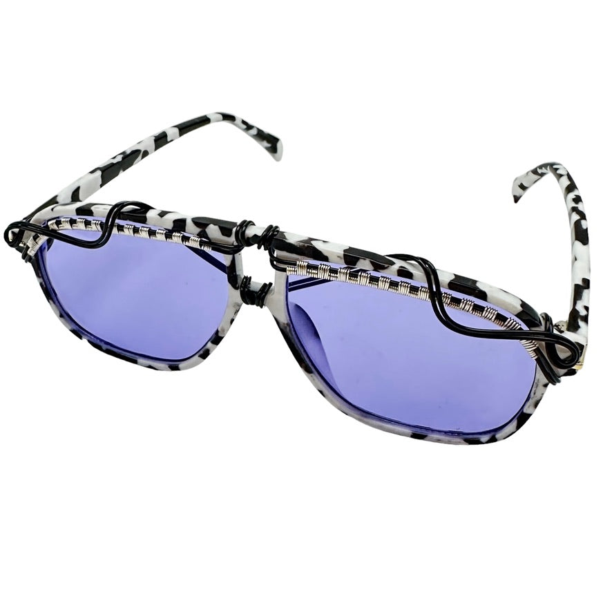 Stylish Purple Marble Aviator Sunglasses for Men & Women - UV Protection, Polarized Lenses - Perfect for Driving, Beach, and Outdoor Activities