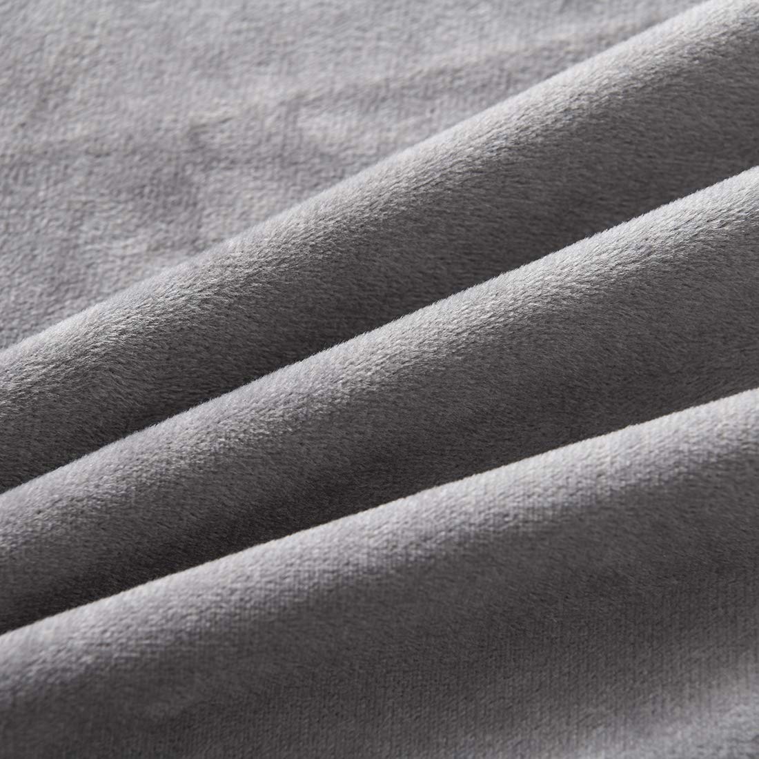 Soft Velvet Body Pillow Cover with Hidden Zipper - 20x54 Inch Cozy Flannel Pillowcase (Grey, 1-Piece) - Perfect for Bedroom, Sofa & Travel Comfort