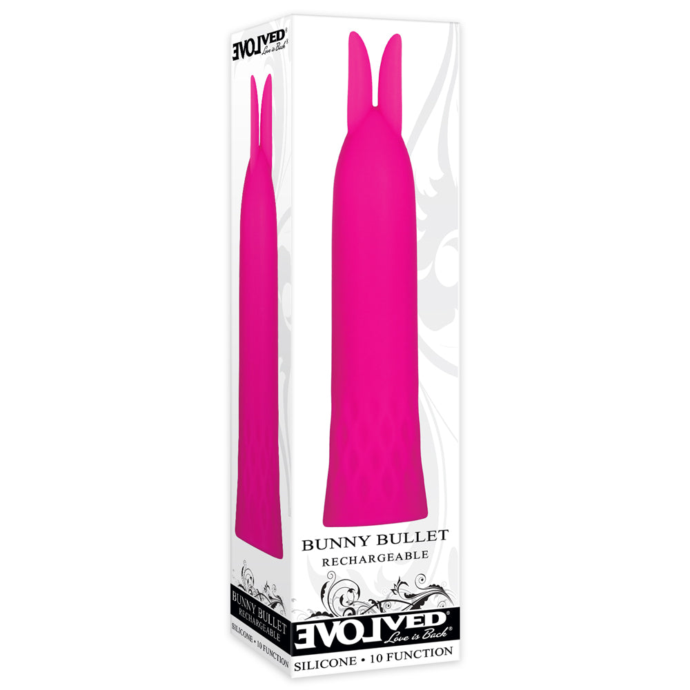 Premium Evolved Bunny Bullet Vibrator - Rechargeable Silicone Rabbit Vibrator for Women, Dual Stimulation G-Spot & Clitoral Massager - Perfect for Couples Play & Solo Pleasure