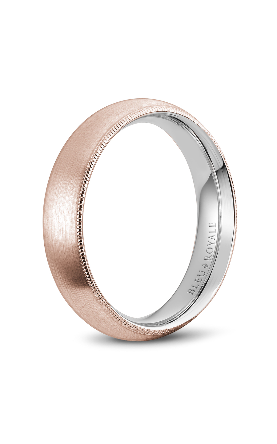 Bleu Royale Men's Wedding Band RYL 040RW55 - 14K Rose Gold Plated Tungsten Ring for Grooms & Husbands - Perfect for Weddings, Anniversaries & Special Occasions