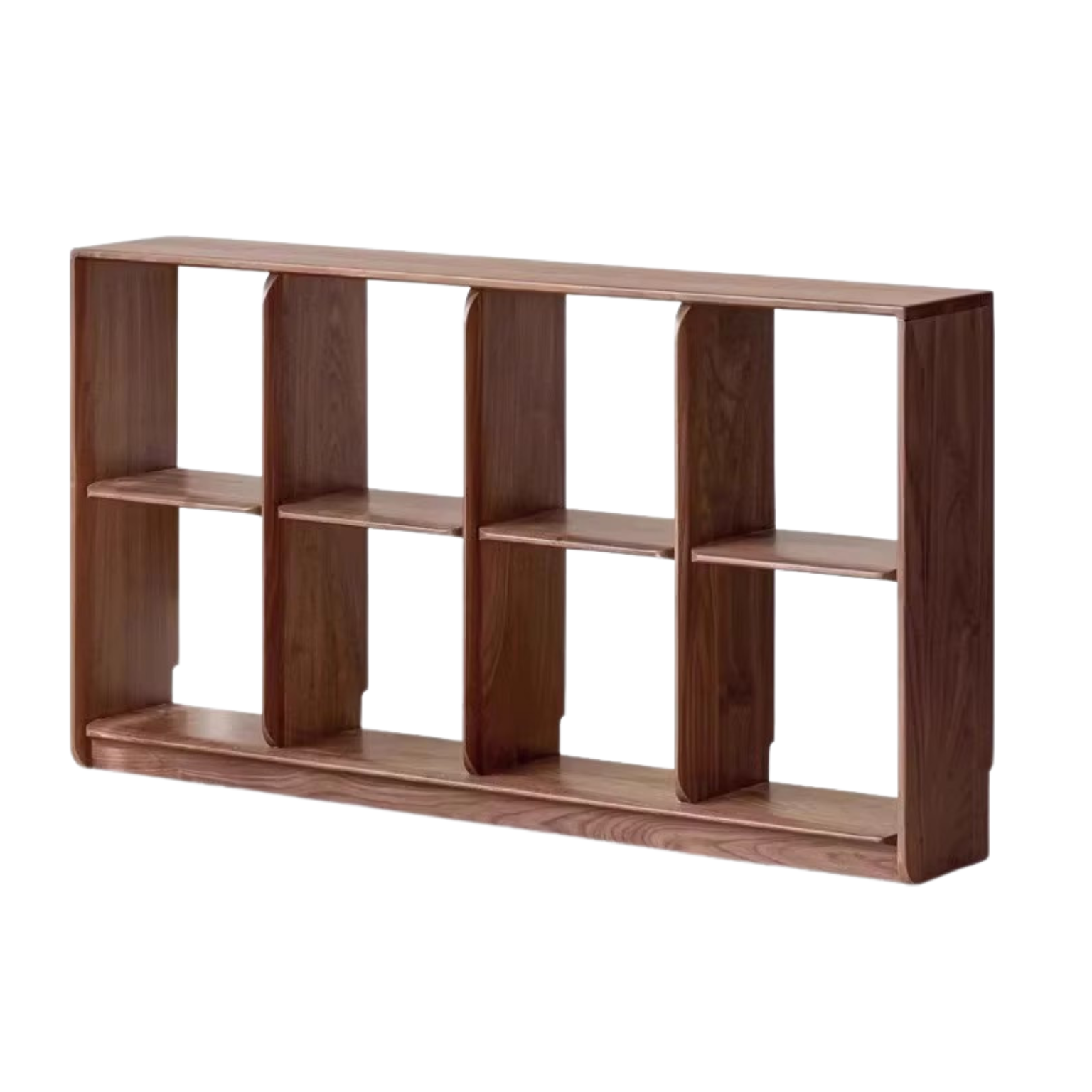 Solid Black Walnut Wood Bookshelf with Free Lattice Combination - Stylish Storage for Home Office, Living Room & Library