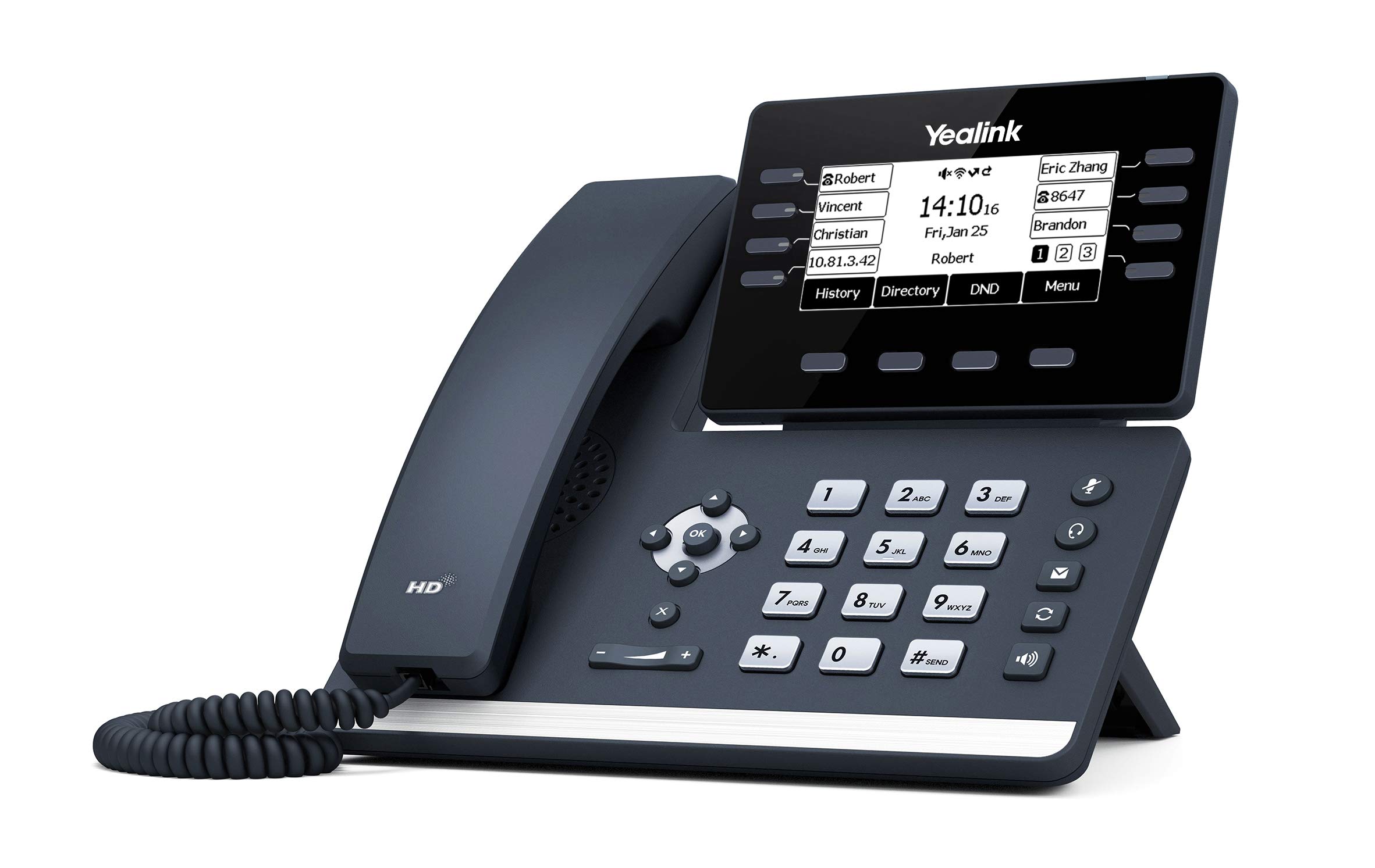 Yealink T53W IP Phone with Power Adapters - 1 Year Warranty - Unlocked VoIP Phone for Business & Home Office - Compatible with Any VoIP Service Provider - Ideal for Remote Work & Call Centers