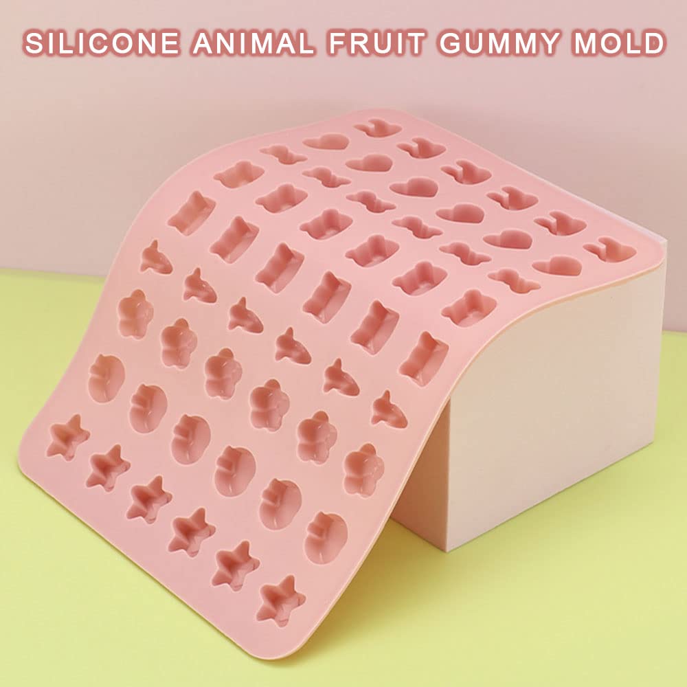 Premium Silicone Candy Molds for Gummy, Chocolate & Jelly - Animal & Fruit Shaped Baking Molds for DIY Candy Making, Cake Decorating, Ice Cubes & Party Treats