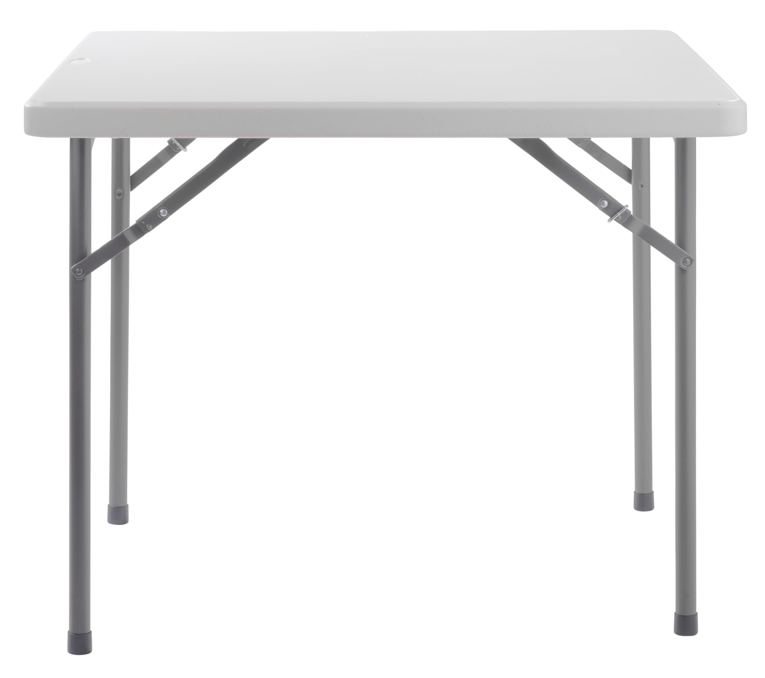 OEF Furnishings 36 Inch Square Heavy Duty Folding Table - Light Grey Durable Plastic Table for Indoor & Outdoor Use | Perfect for Parties, Picnics, Camping, and Events