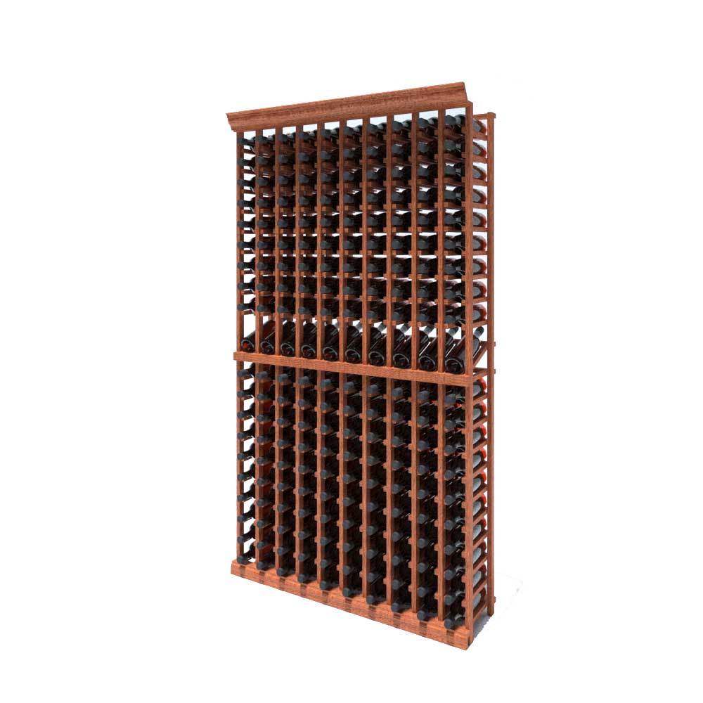 10 Column 200 Bottle 7ft Wine Rack Kit with Display - Sturdy Metal Wine Storage Organizer for Home, Restaurant, or Wine Cellar - Perfect for Wine Collection and Display in Dining Room or Bar