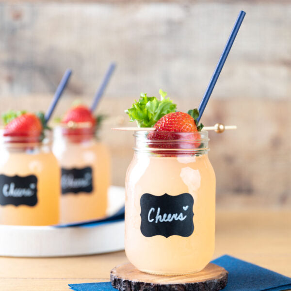 Eco-Friendly Blue Paper Straws 24 Pack - Biodegradable & Compostable Drinking Straws for Parties, Smoothies, and Cocktails