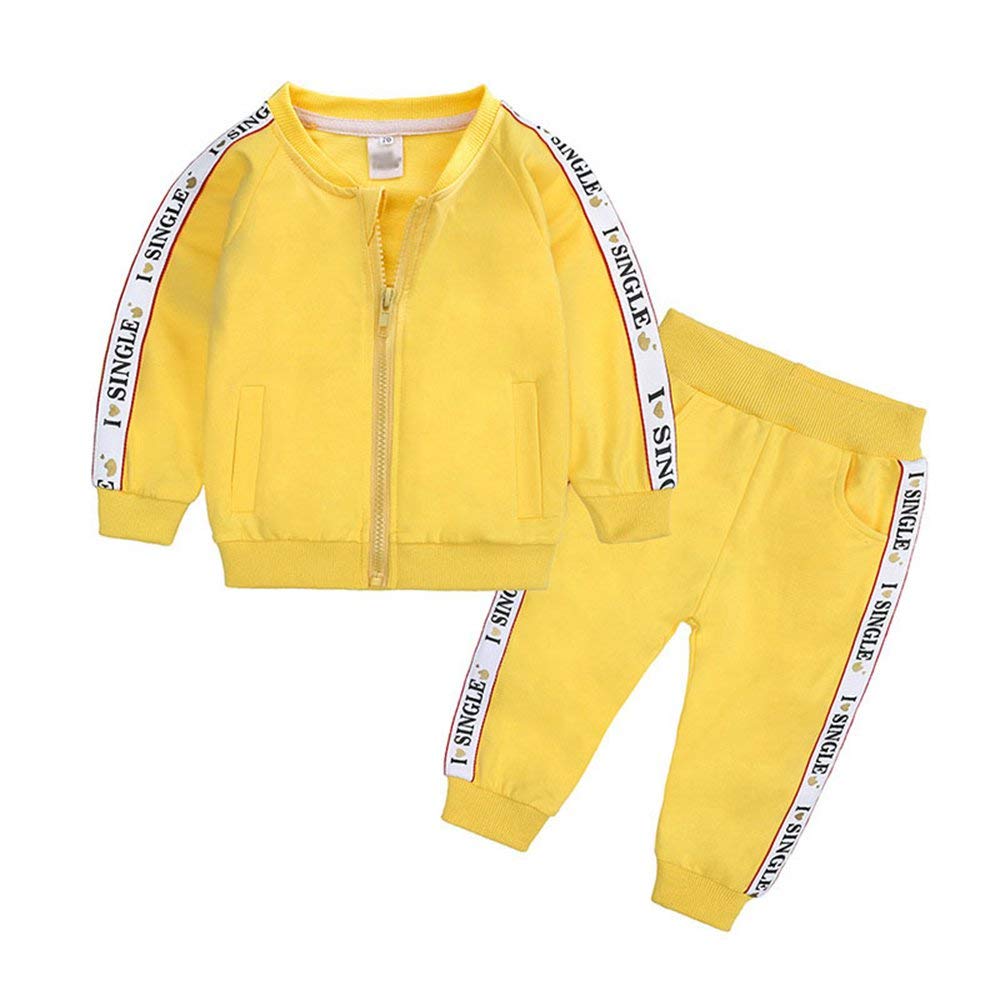 DCUTERQ Baby Boys & Girls Cotton Tracksuit Set - Long Sleeve Zipper Jacket & Sweatpants Outfit | Soft & Comfortable Playwear for Toddlers | Perfect for Playdates, Daycare & Outdoor Activities