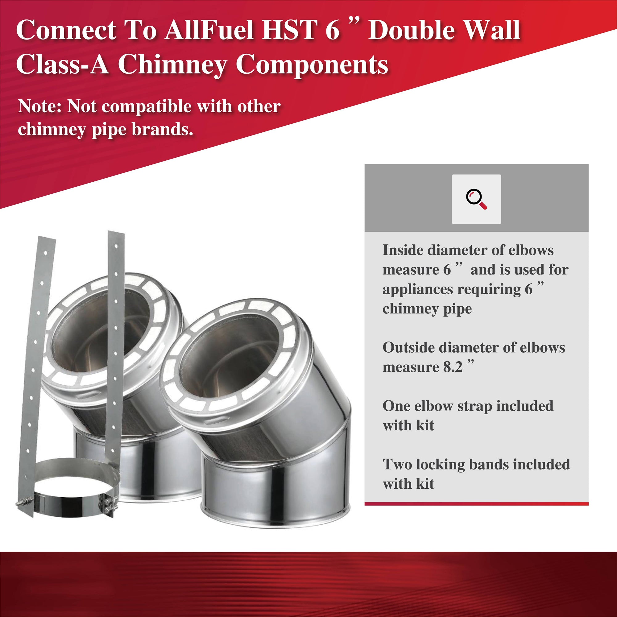 AllFuelHST 30 Degree Elbow Kit for 6
