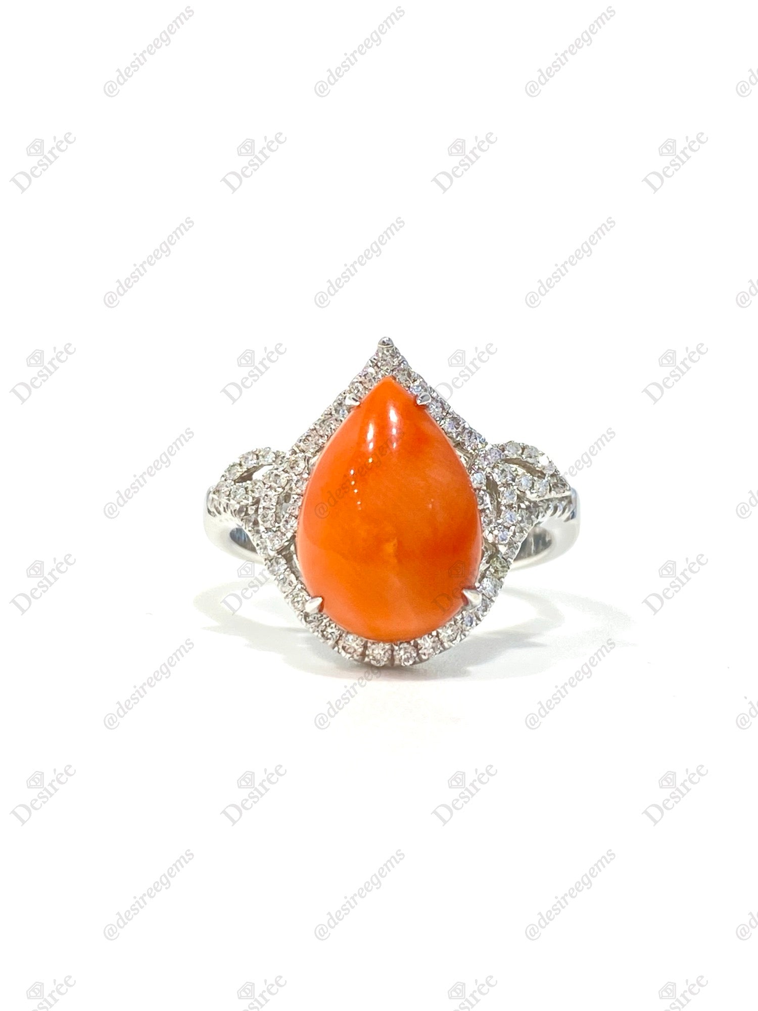 Natural Coral Ring for Women - Handmade Sterling Silver Jewelry - Boho Beach Wedding Gift - Perfect for Vacation, Party & Everyday Wear