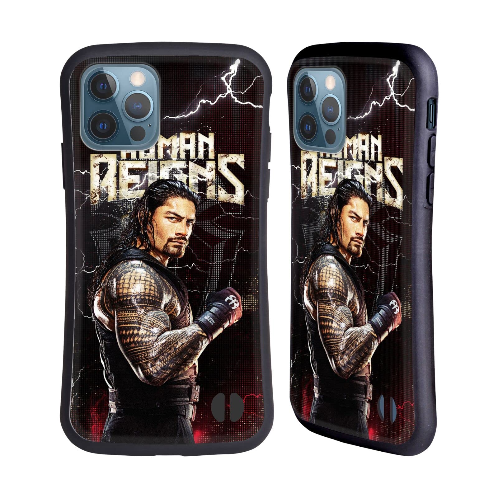 Official WWE Roman Reigns iPhone 12/12 Pro Case - Durable Hybrid Protective Cover for Apple iPhone 12 & iPhone 12 Pro - Perfect for WWE Fans, Sports Enthusiasts & Trendy Phone Accessories Lovers